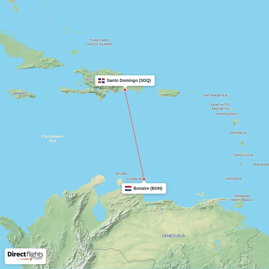 SDQ - BON route map