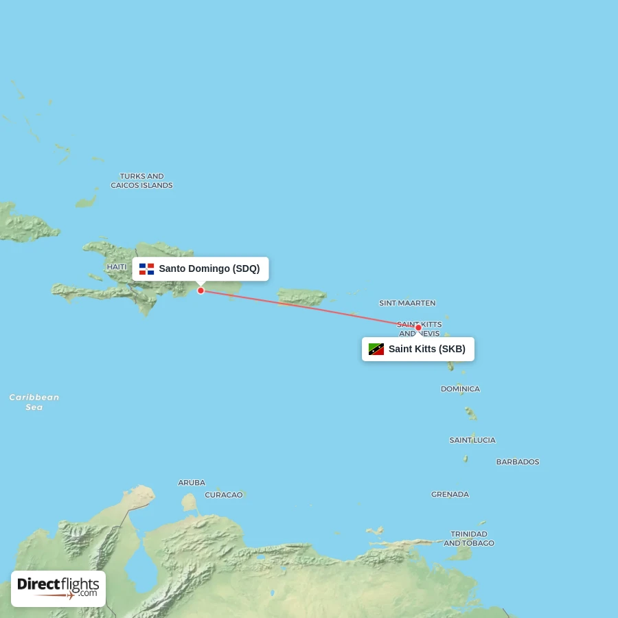 SDQ - SKB route map