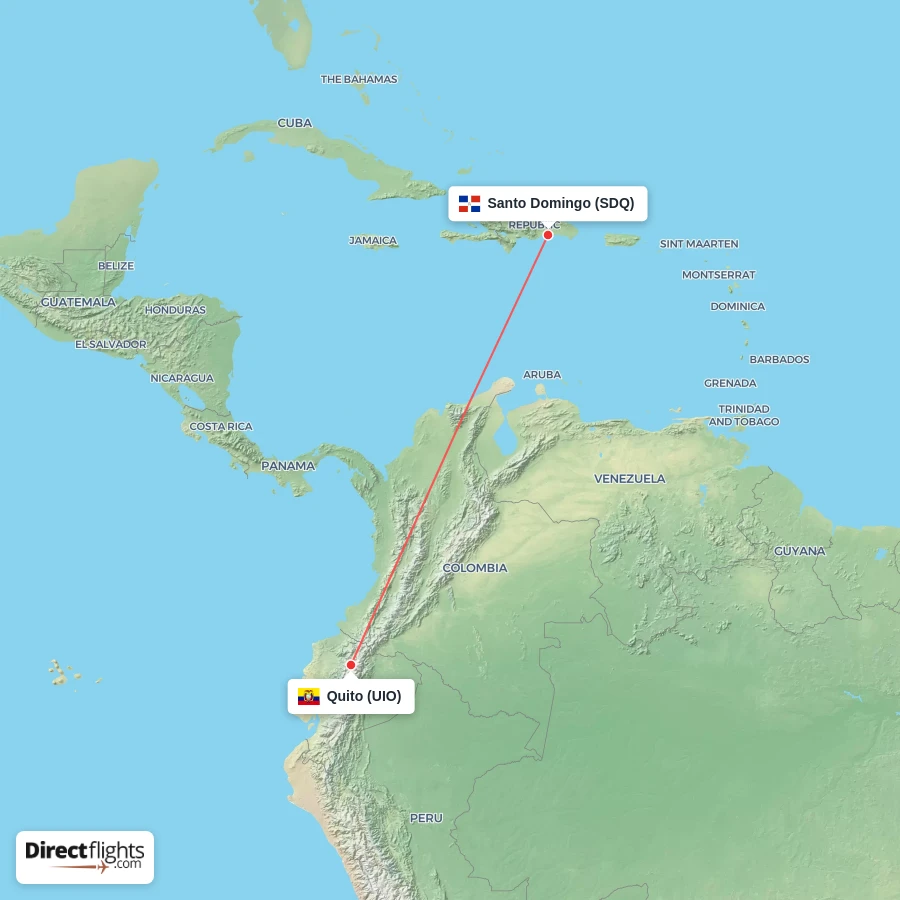 SDQ - UIO route map