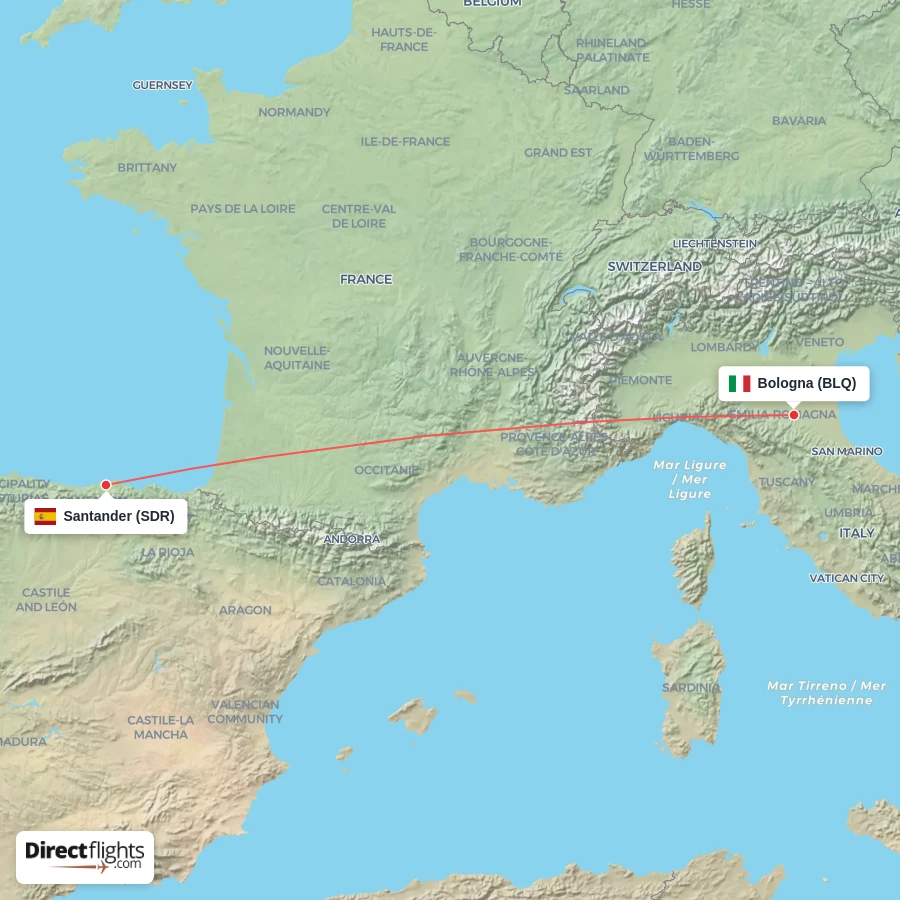 SDR - BLQ route map