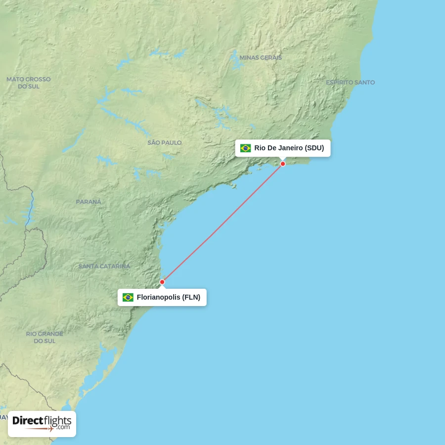 SDU - FLN route map