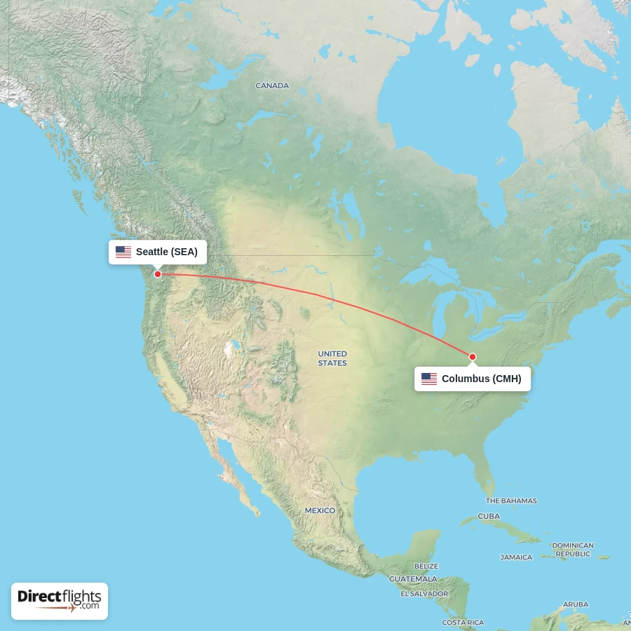 SEA - CMH route map