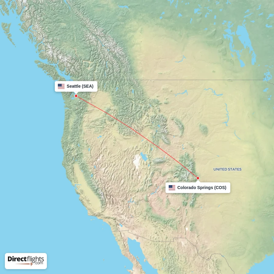 SEA - COS route map