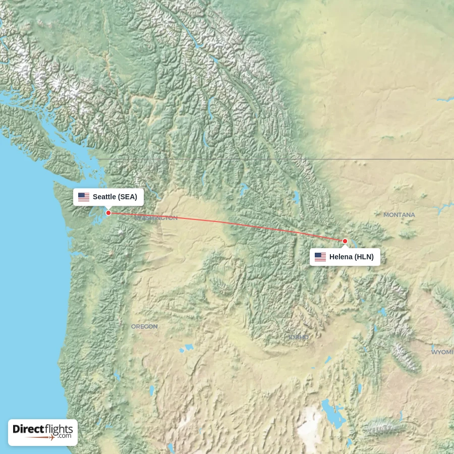 SEA - HLN route map