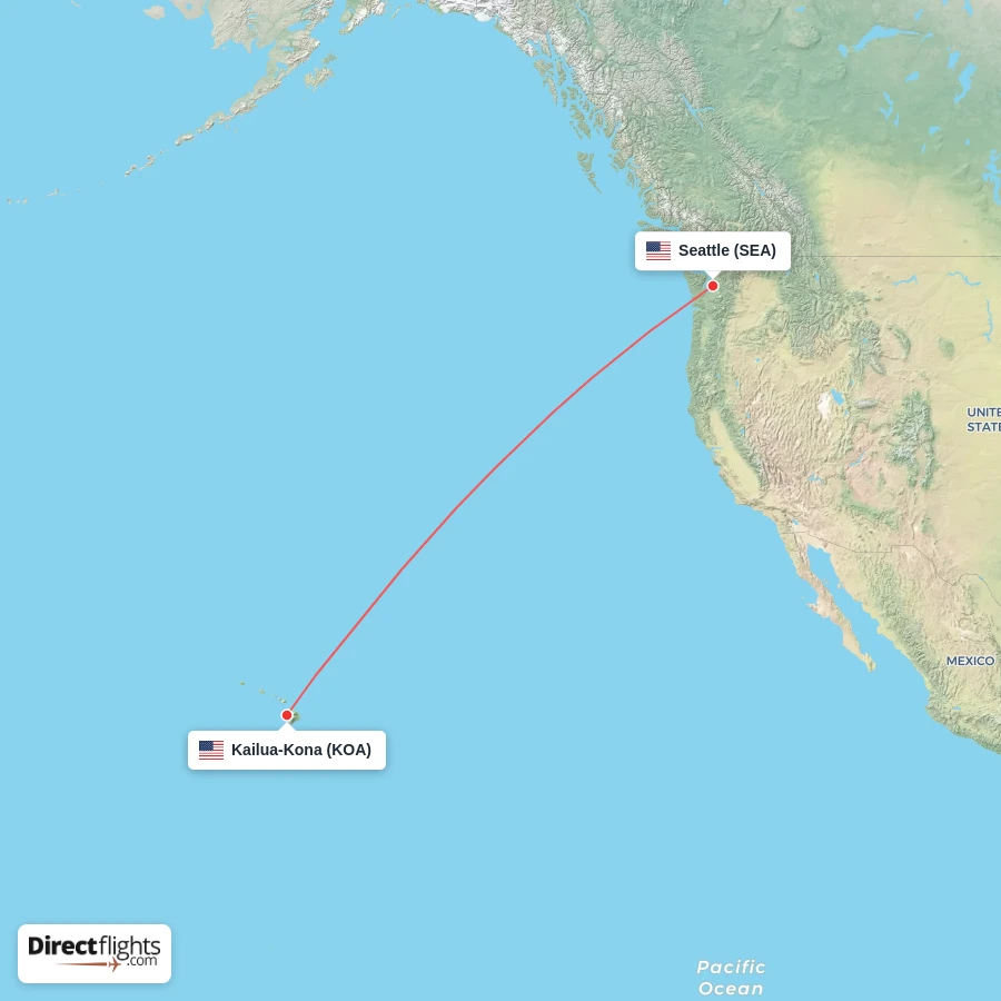 SEA - KOA route map