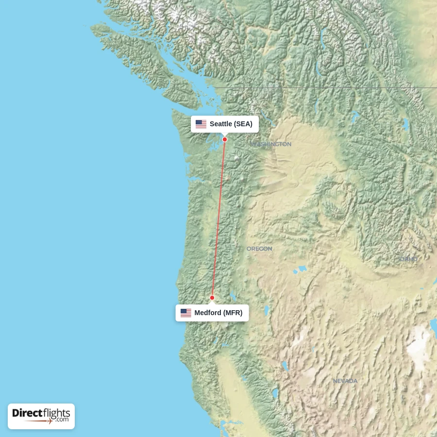 SEA - MFR route map