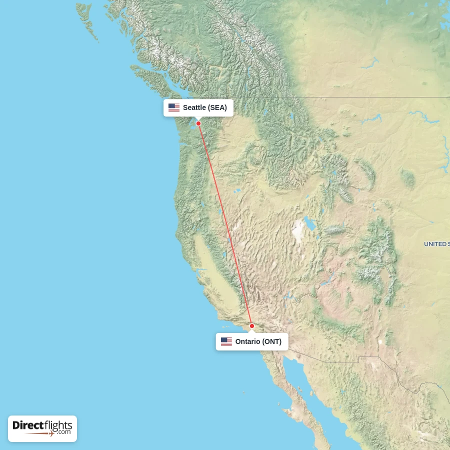 SEA - ONT route map