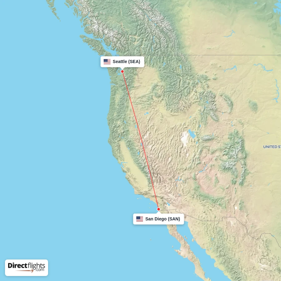 SEA - SAN route map