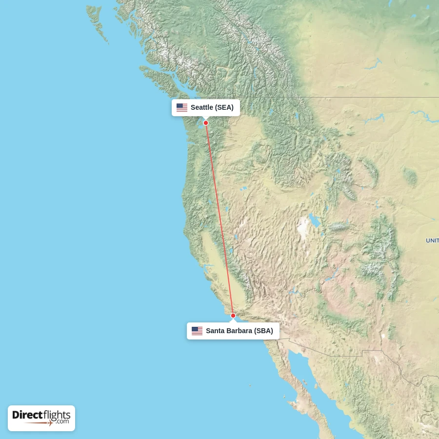 SEA - SBA route map