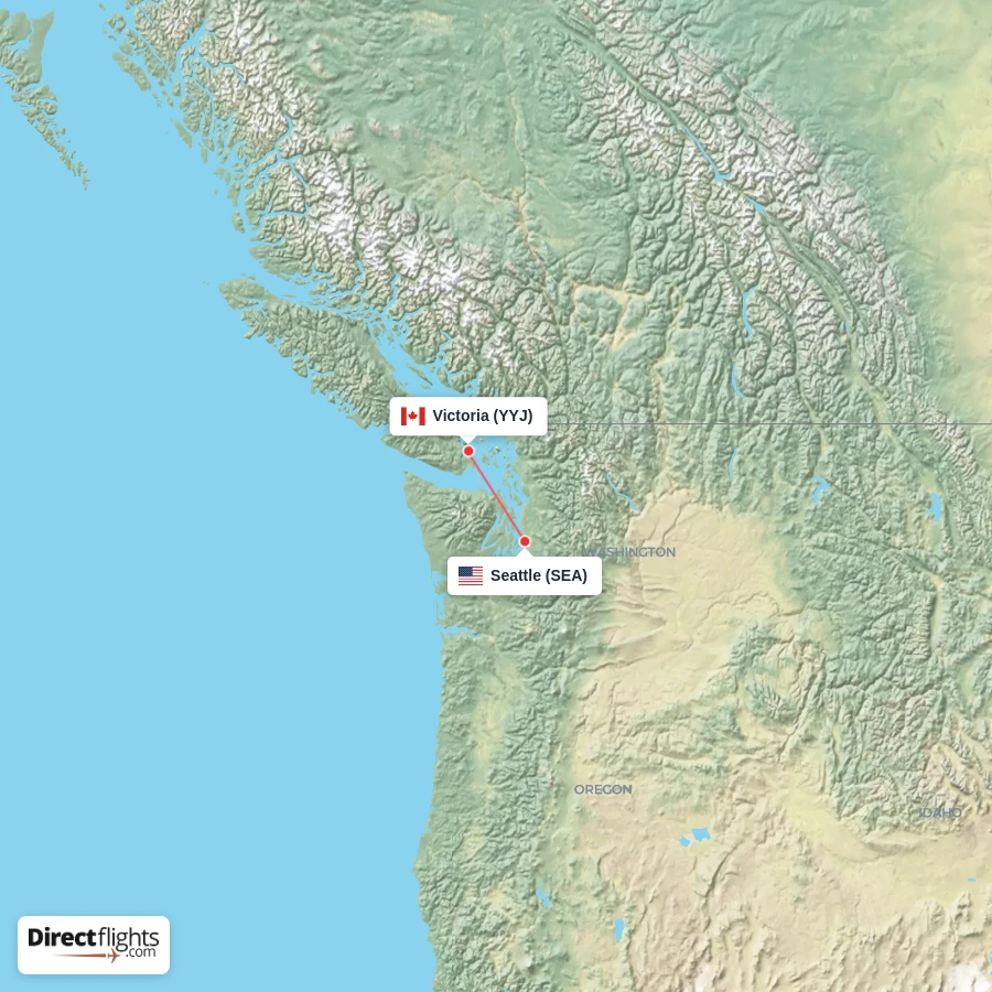 SEA - YYJ route map