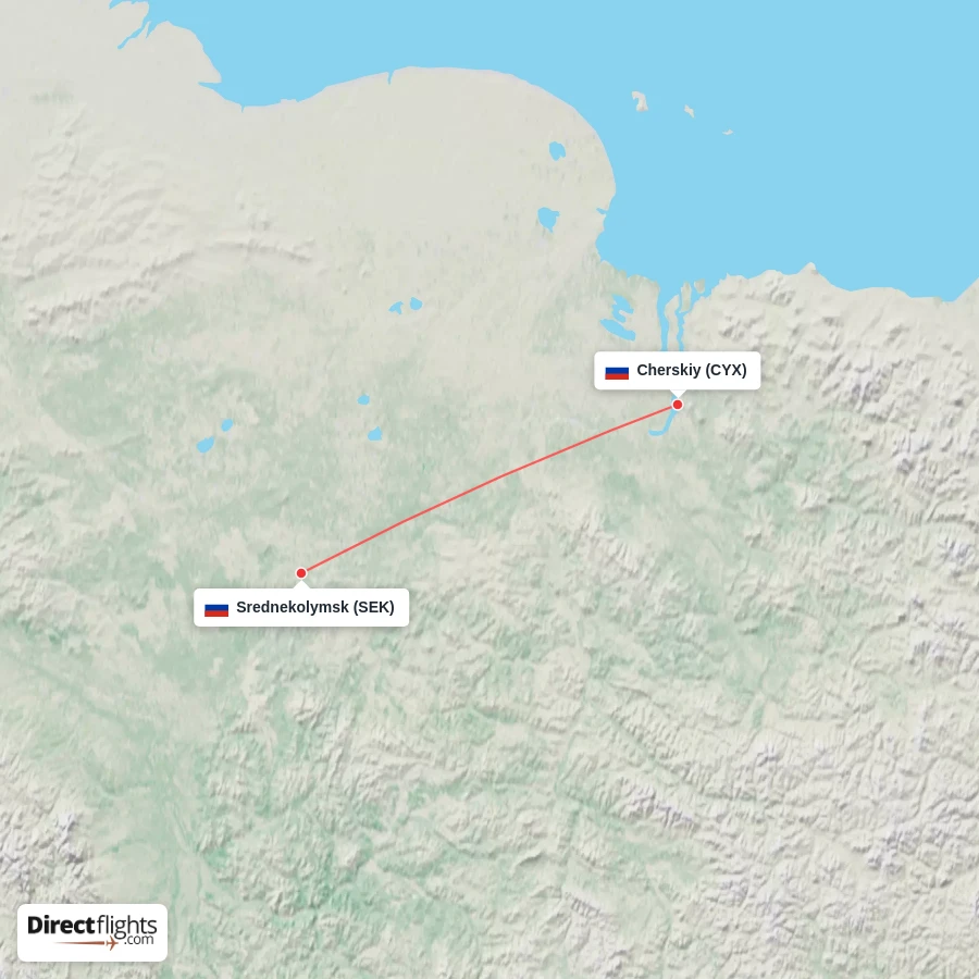 SEK - CYX route map