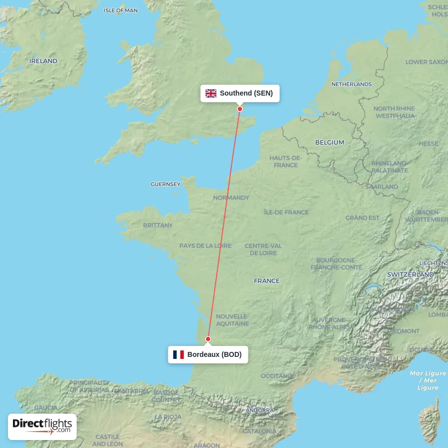 SEN - BOD route map