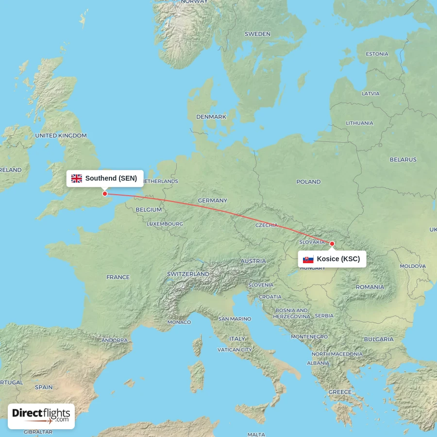 SEN - KSC route map