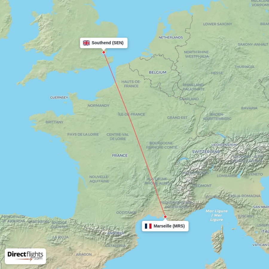 SEN - MRS route map