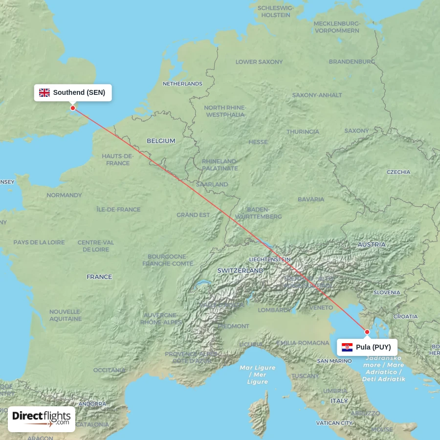 SEN - PUY route map