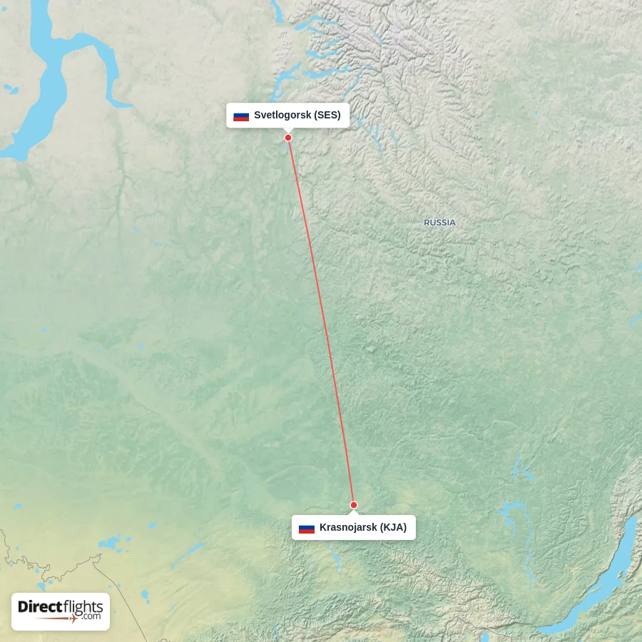 SES - KJA route map