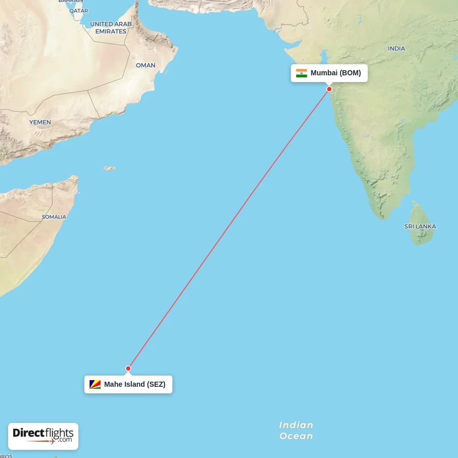 SEZ - BOM route map