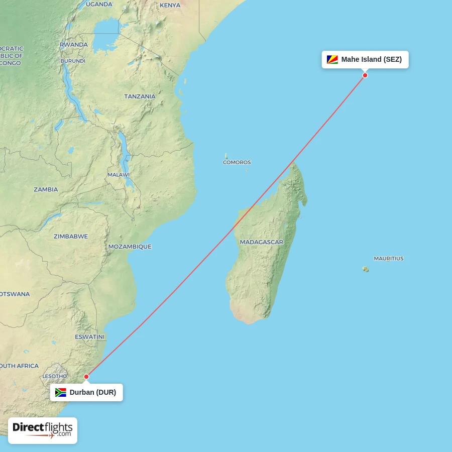SEZ - DUR route map