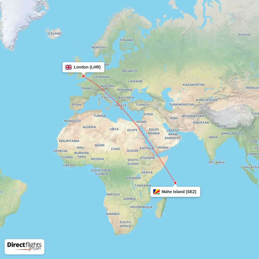 SEZ - LHR route map