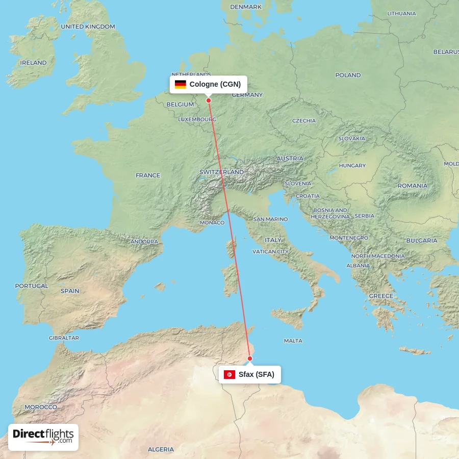 SFA - CGN route map