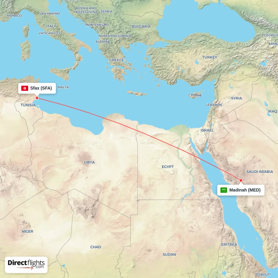 SFA - MED route map