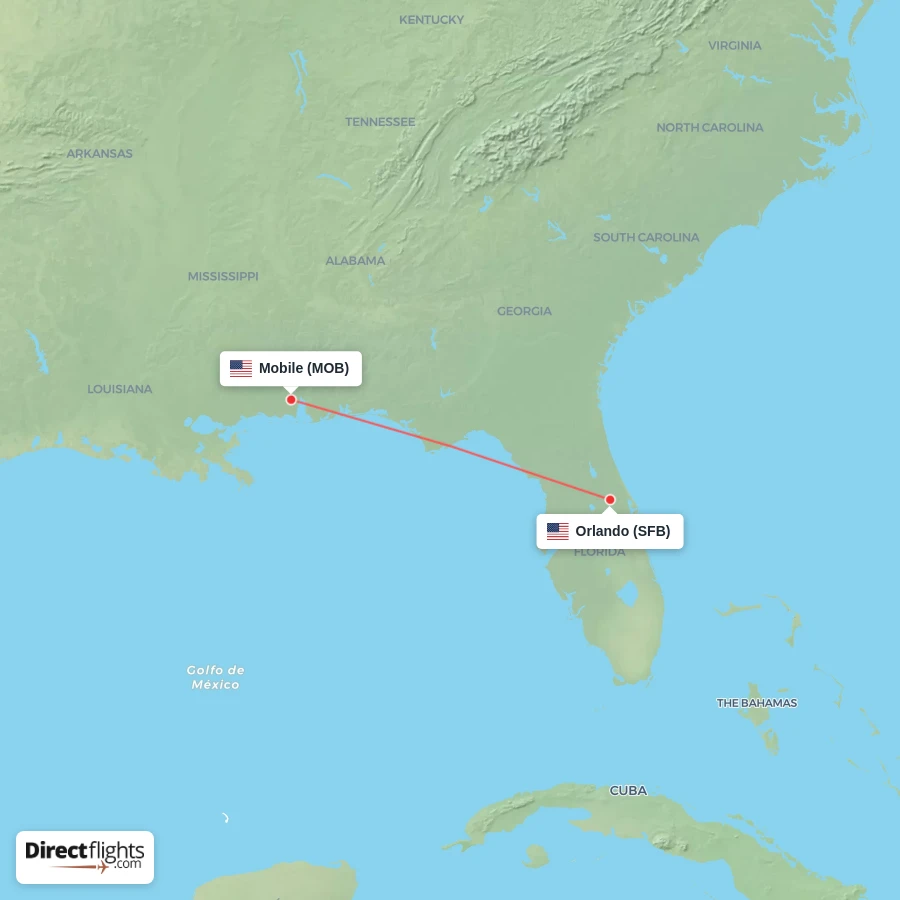 SFB - MOB route map