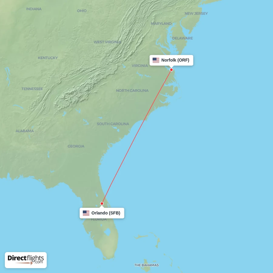 SFB - ORF route map