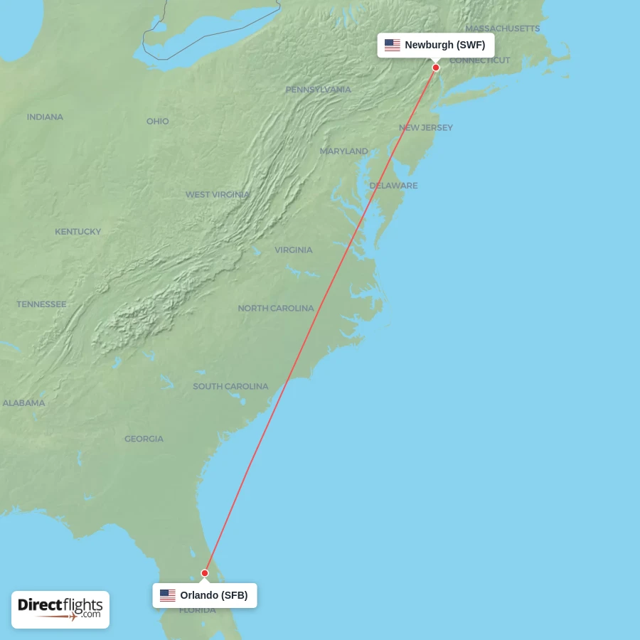 SFB - SWF route map