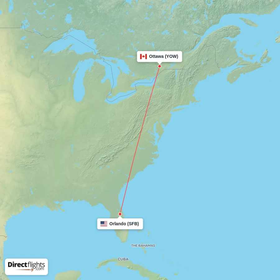 SFB - YOW route map