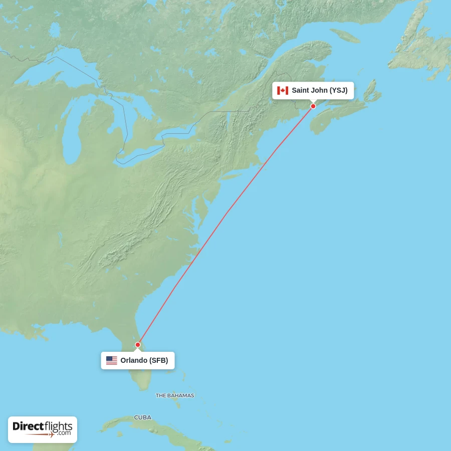SFB - YSJ route map