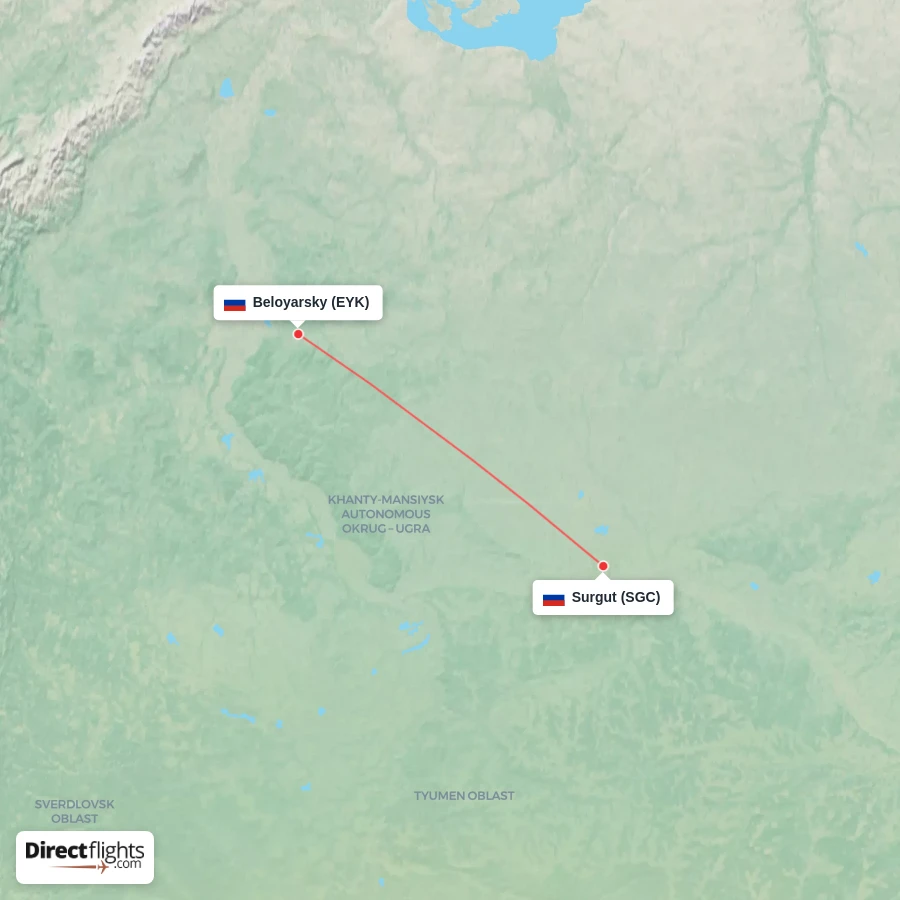 SGC - EYK route map