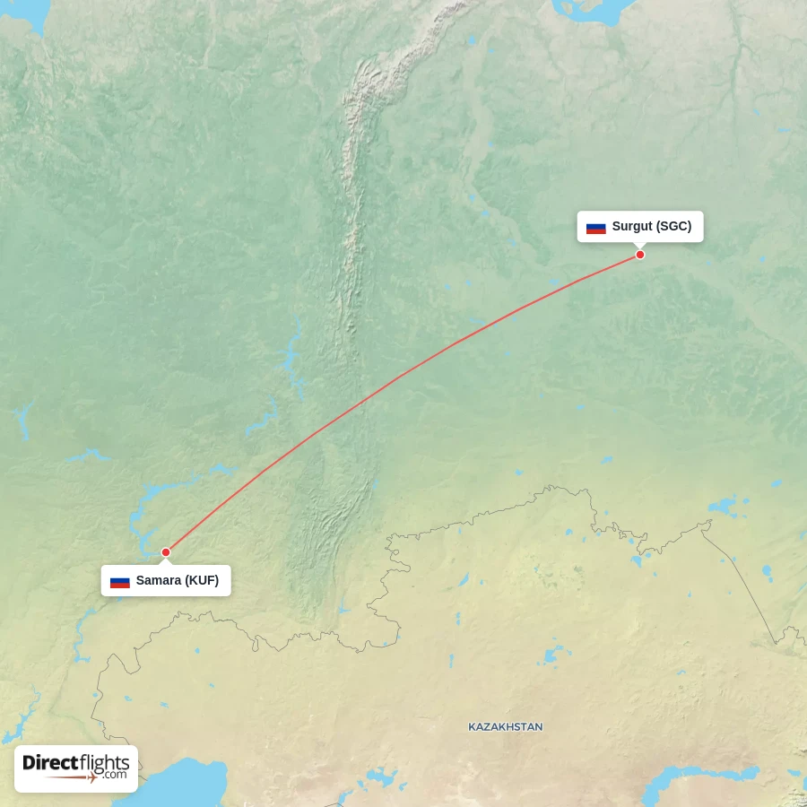 SGC - KUF route map