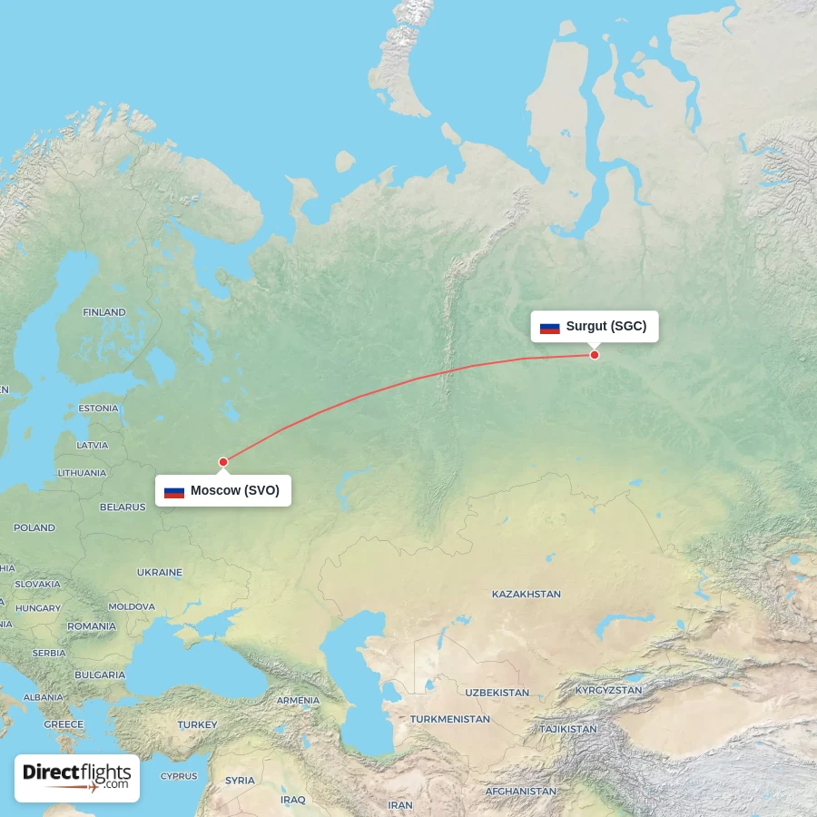 SGC - SVO route map