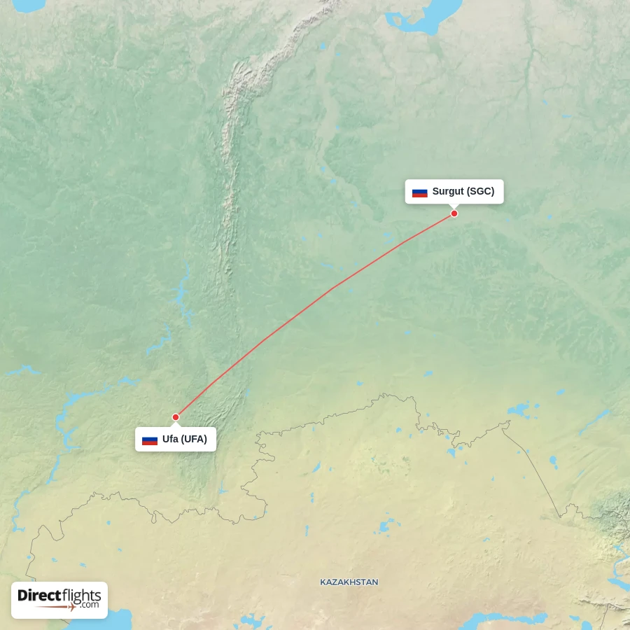 SGC - UFA route map