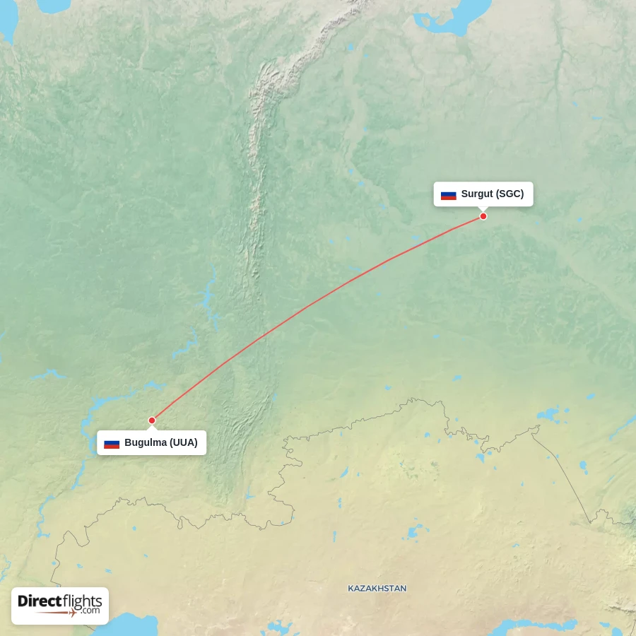 SGC - UUA route map