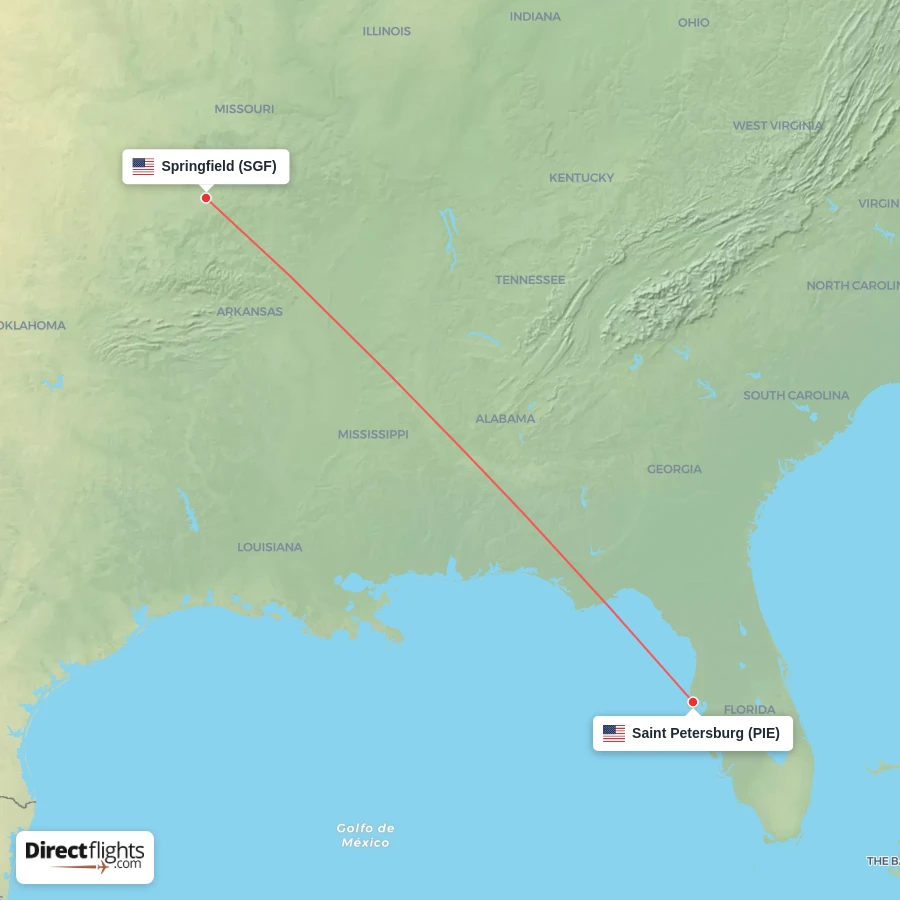 SGF - PIE route map