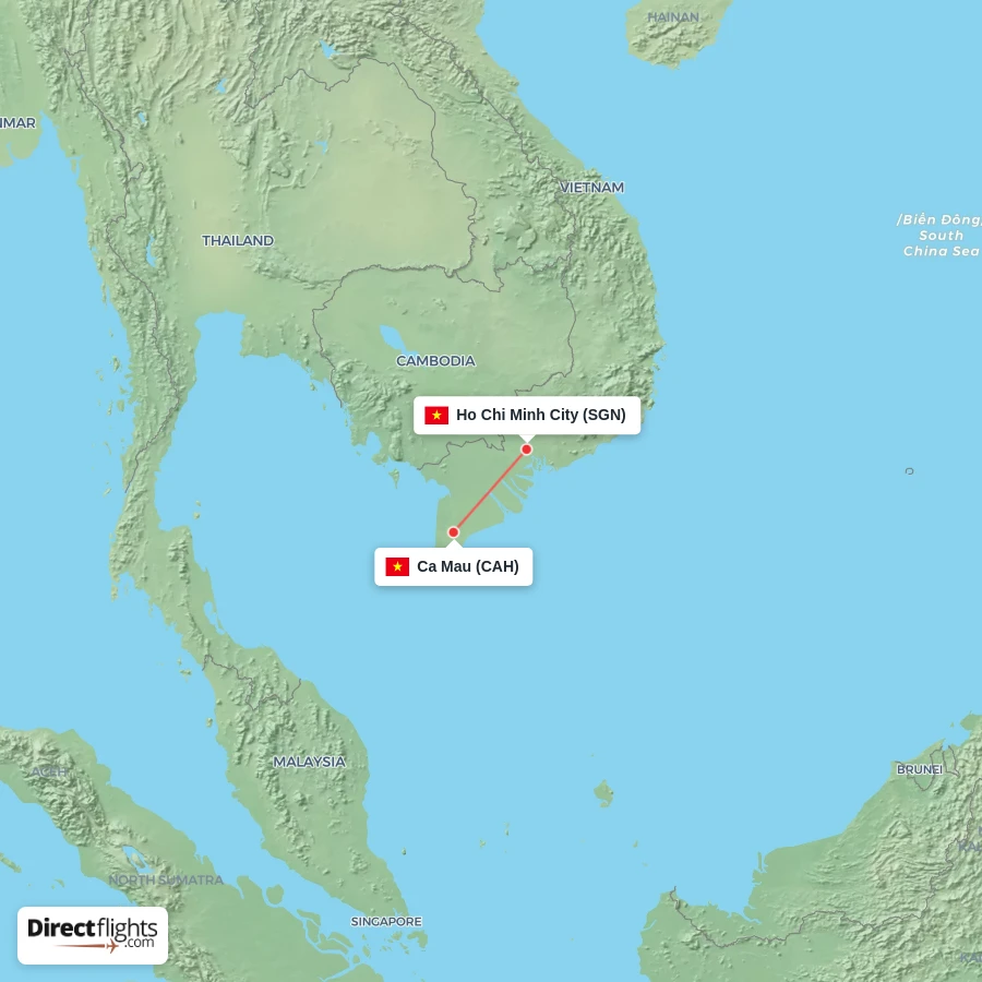 SGN - CAH route map