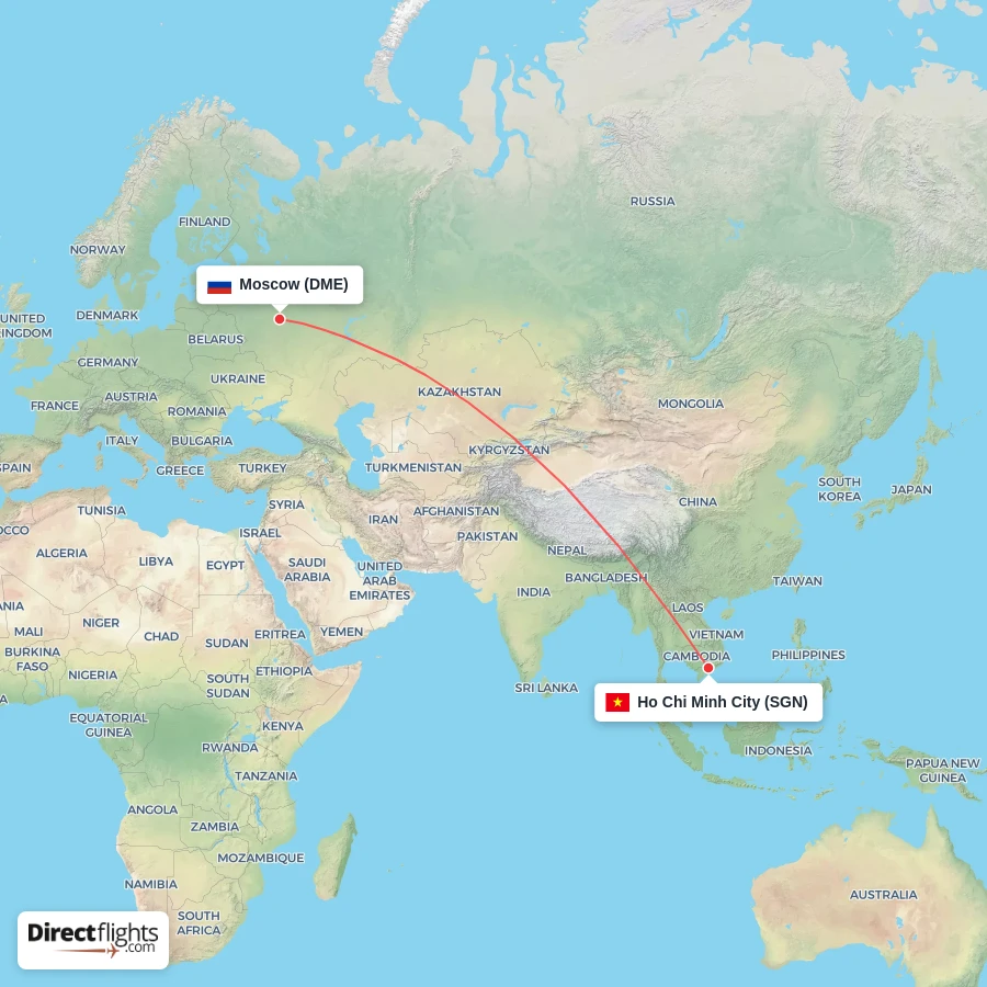 SGN - DME route map