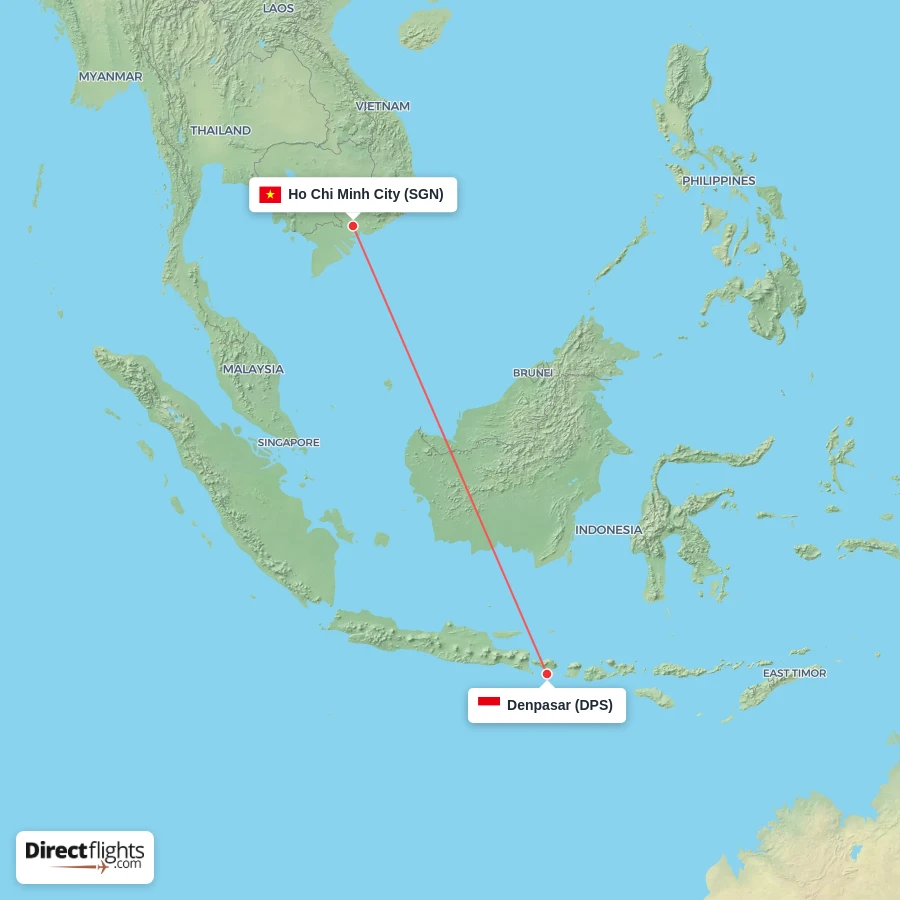 SGN - DPS route map