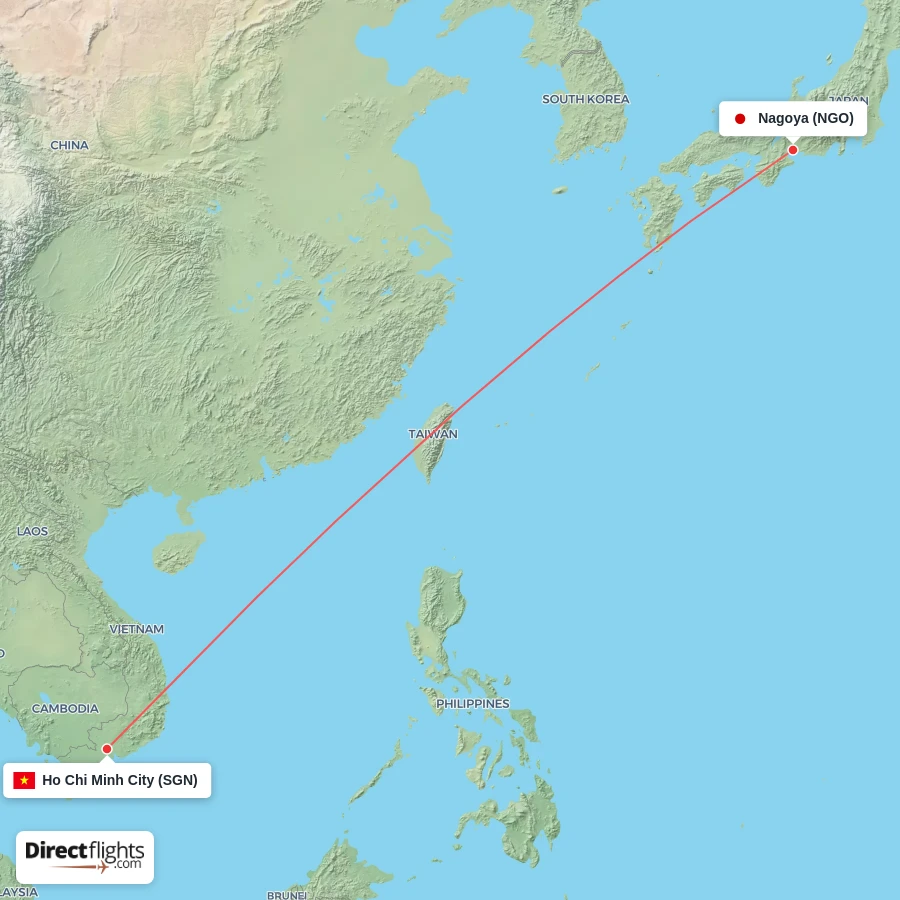 SGN - NGO route map