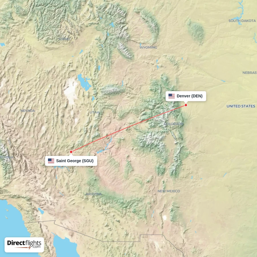 SGU - DEN route map