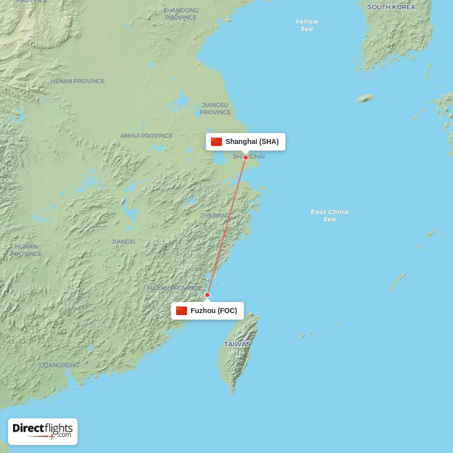 SHA - FOC route map