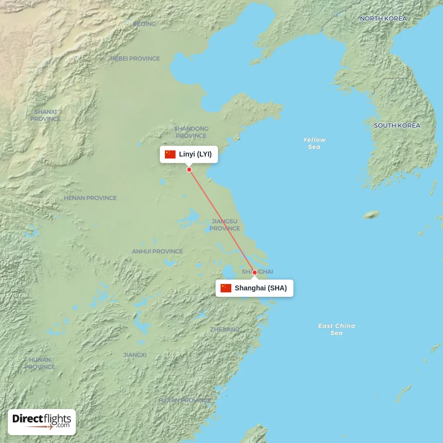 SHA - LYI route map