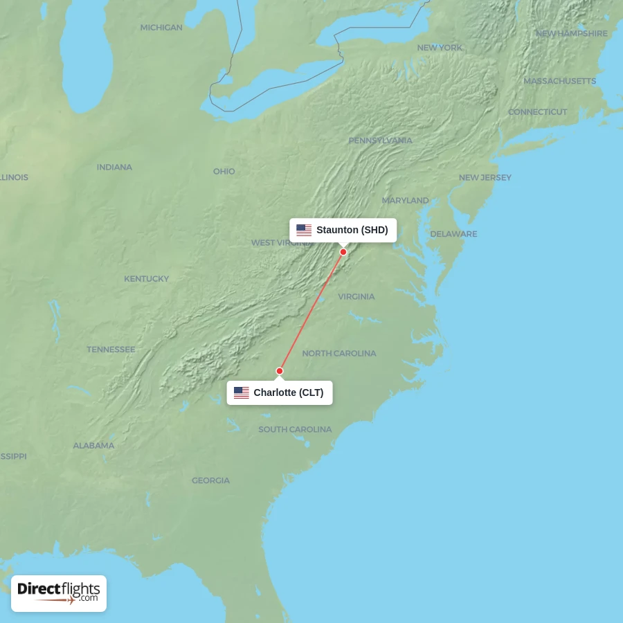 SHD - CLT route map