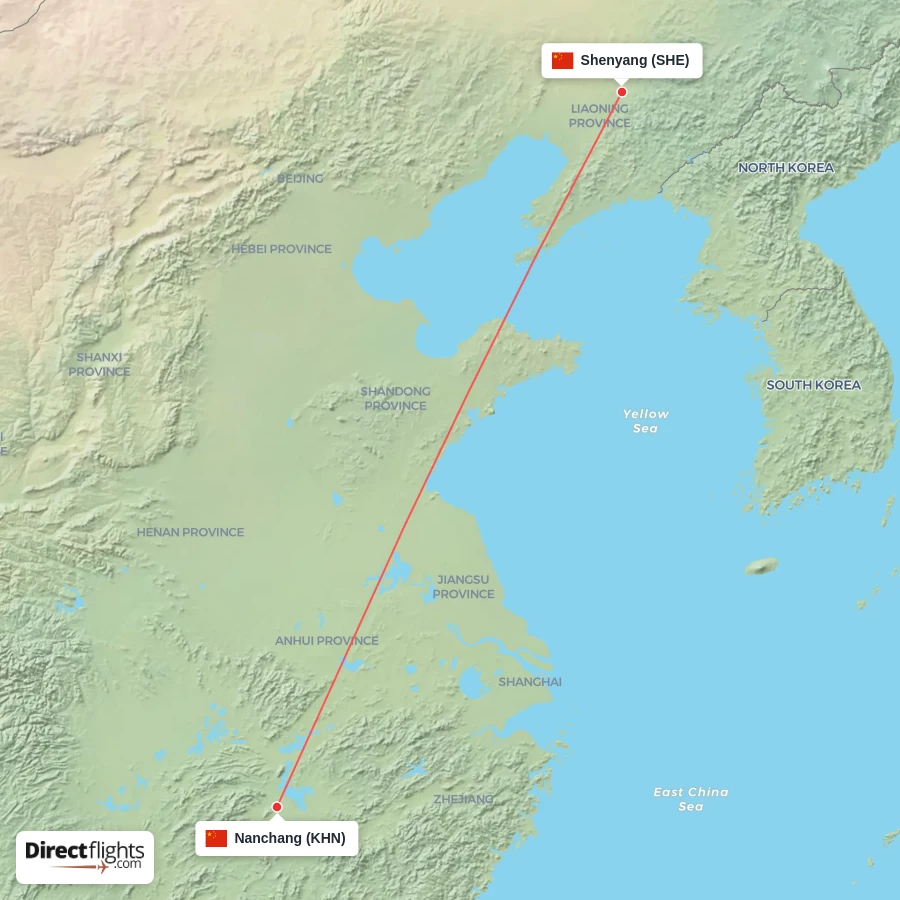 SHE - KHN route map