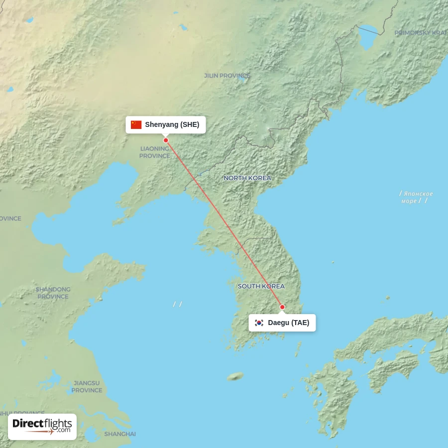 SHE - TAE route map