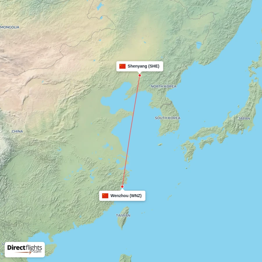 SHE - WNZ route map