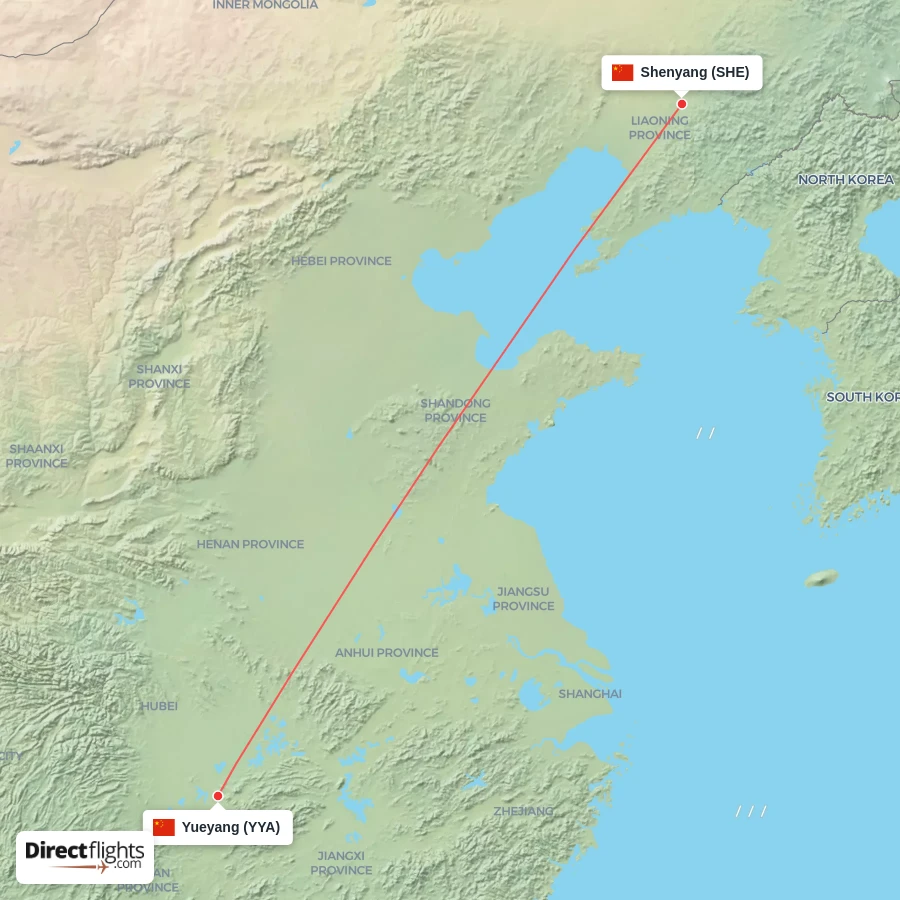 SHE - YYA route map