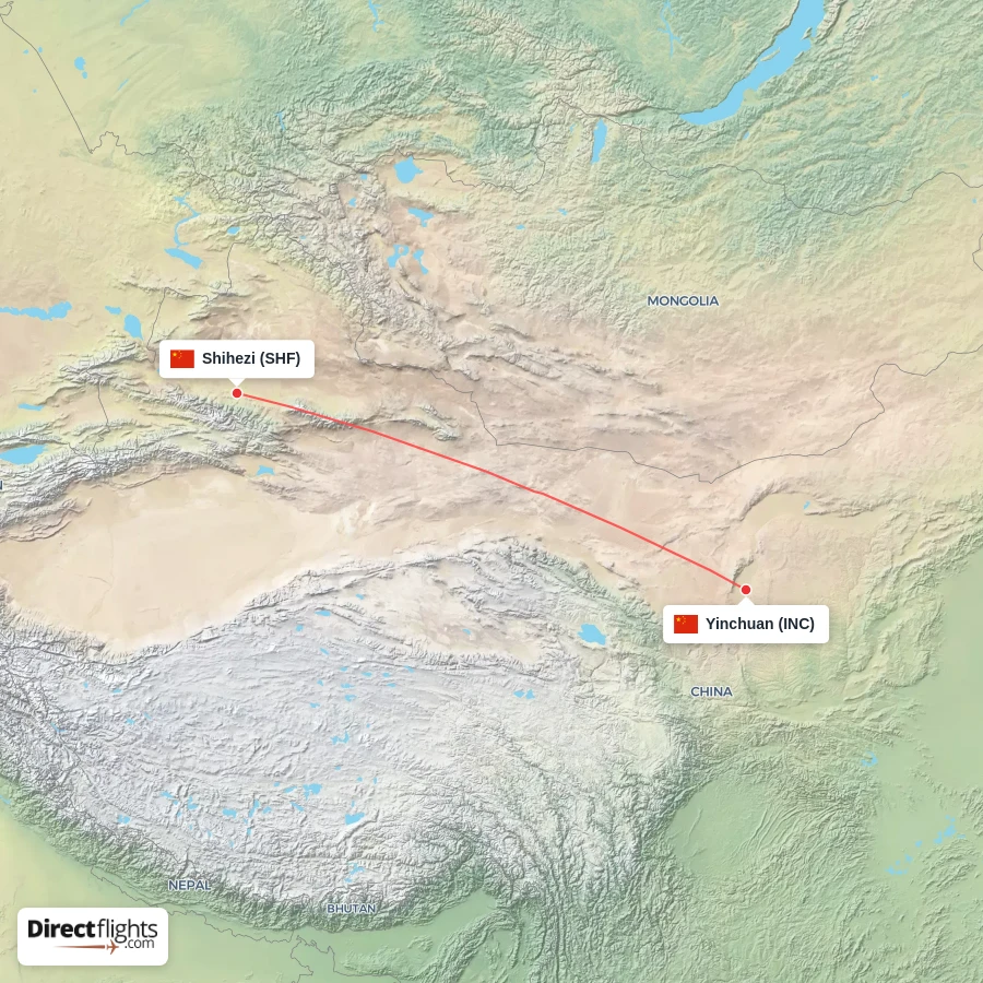 SHF - INC route map