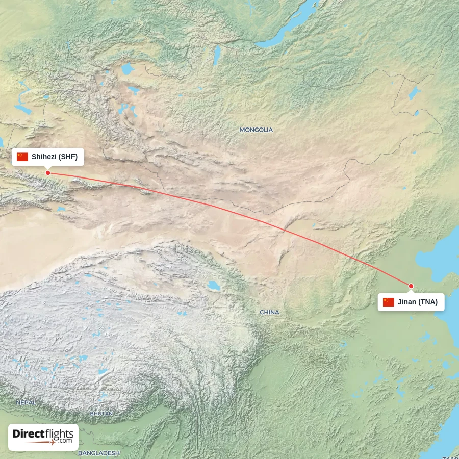 SHF - TNA route map
